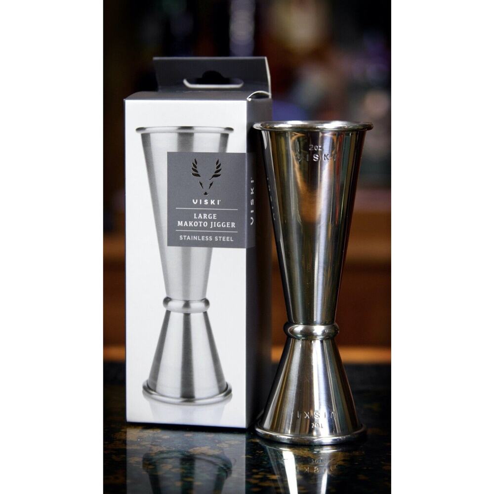 Viski Professional Large Japanese Style Makoto‎ Jigger Shots Bar tools Stainless